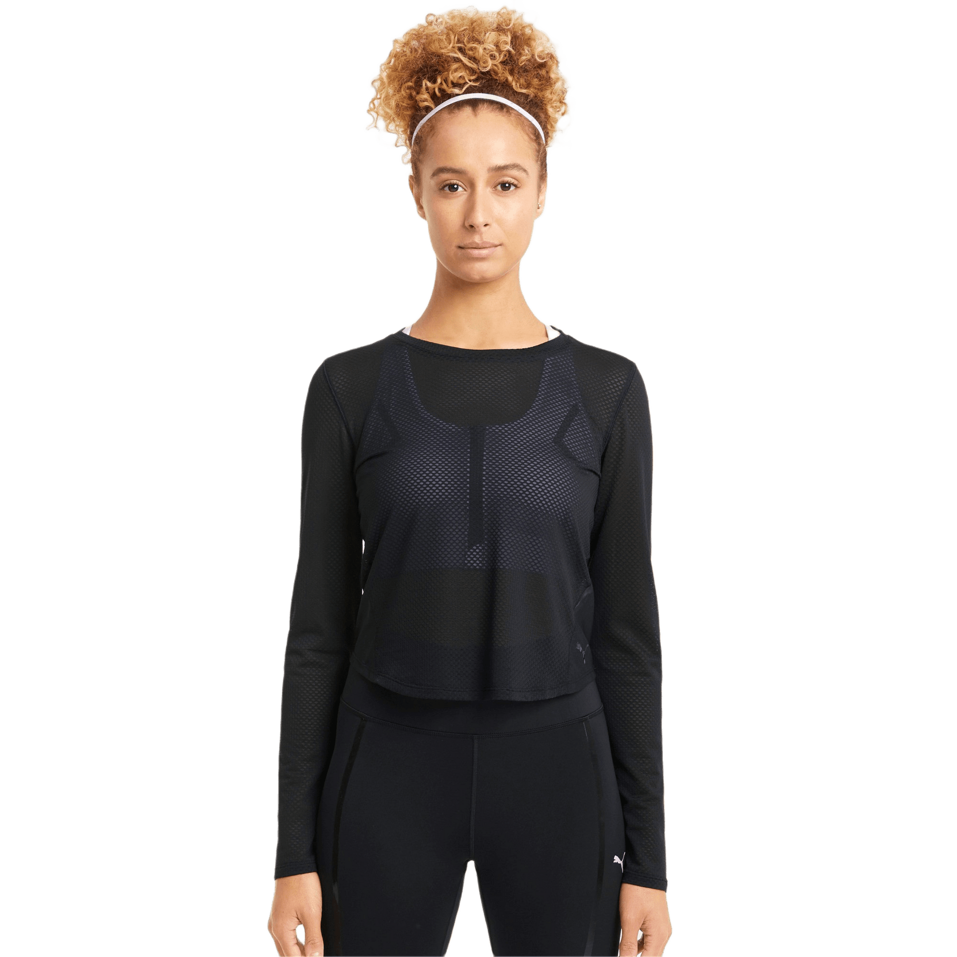 PUMA TRAIN MESH LONG SLEEVE TOP 520373-01
