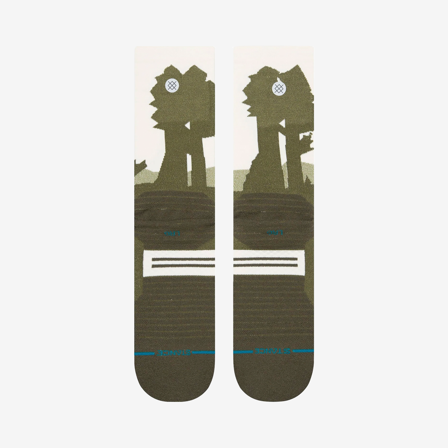 STANCE MOON CREW SOCKS A448D22MOO-GRN
