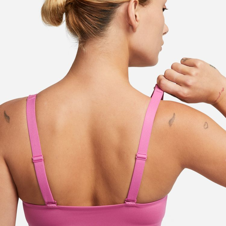 NIKE DRI-FIT INDY TOP PLUNGE CUTOUT- MEDIUM IMPACT DV9837-665