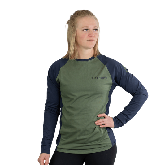 Lift Heavy Dual Fitted Longsleeve FITTEDLONGSLEEVE-OLIVE