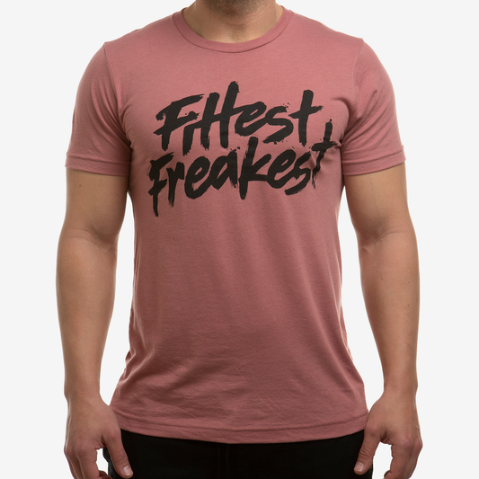 FITTEST FREAKEST T-SHIRT FFF-LOGO-TRAIN-PNK