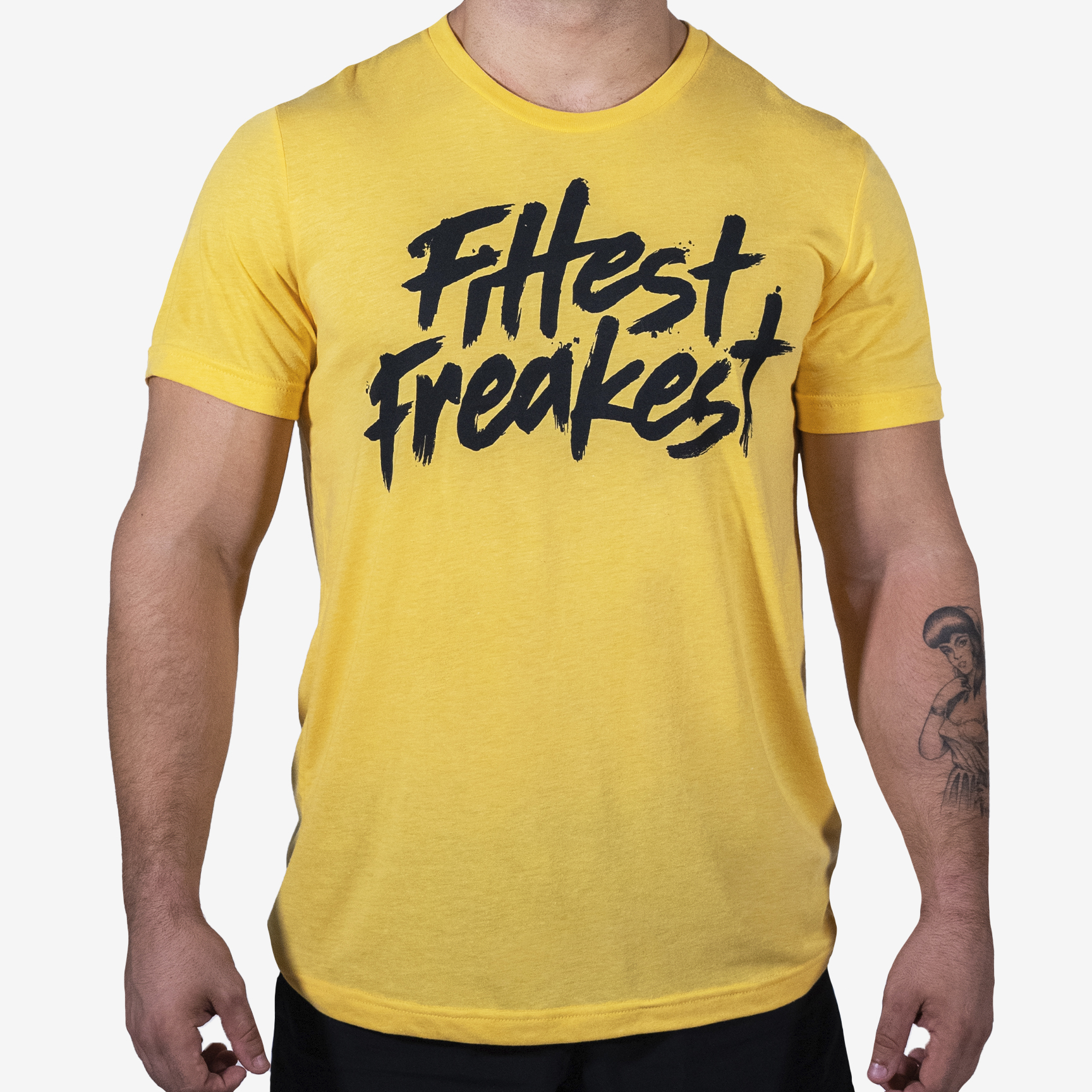 FITTEST FREAKEST T-SHIRT FF-LOGO-TRAIN-YLW