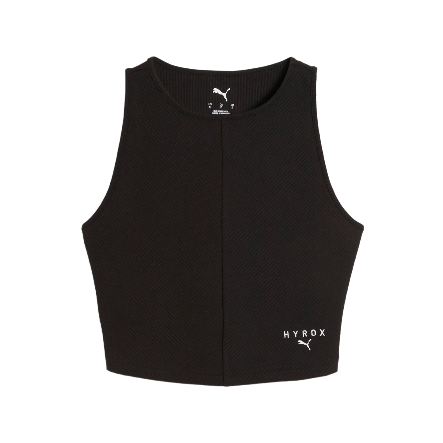PUMA x HYROX RIB CROP TANK PUM-527640-BLACK