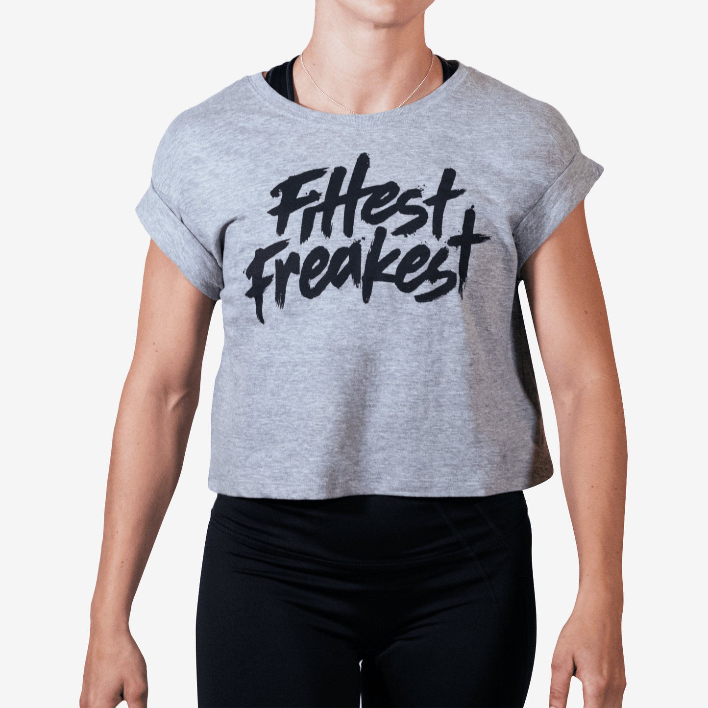 CROP TOP FITTEST FREAKEST FFCROP-GRY