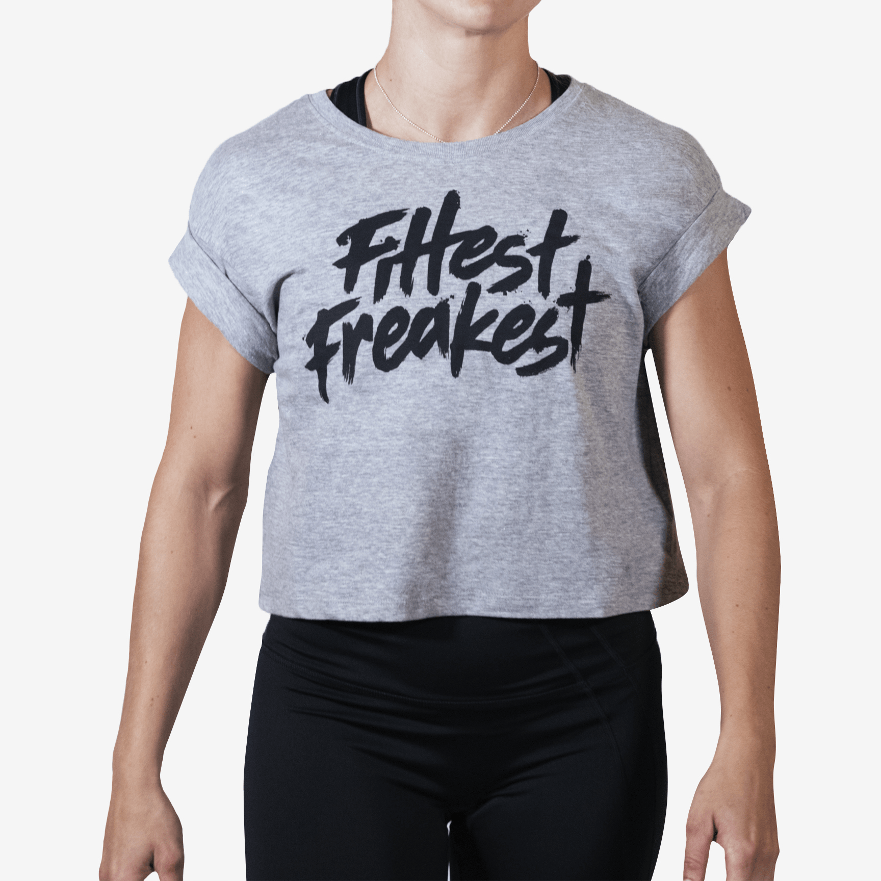 CROP TOP FITTEST FREAKEST FFCROP-GRY
