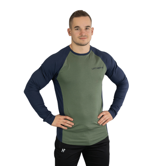 Lift Heavy Dual Fitted Longsleeve FITTEDLONGSLEEVE-OLIVE