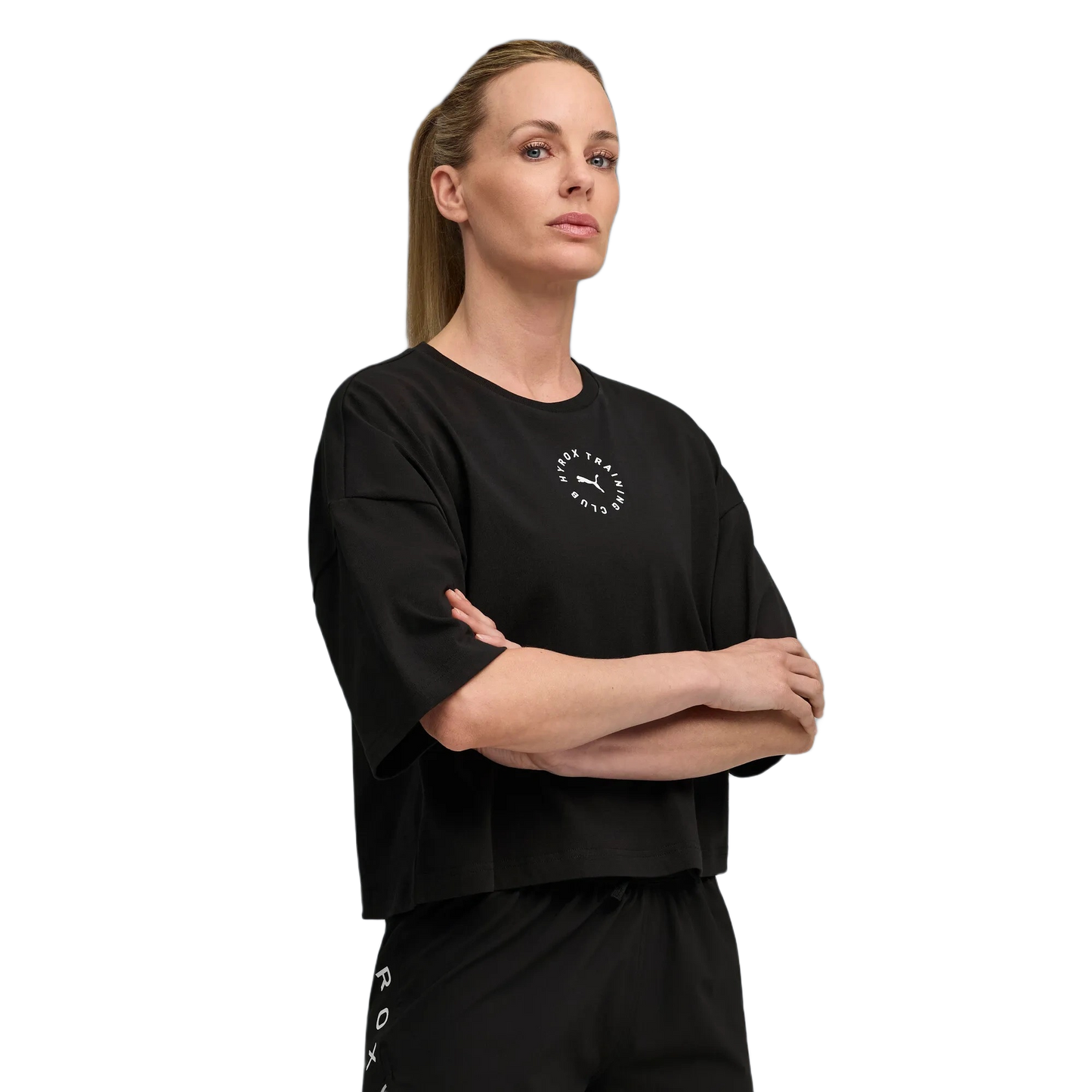 PUMA x HYROX CROPPED LIFESTYLE T-Shirt PUM-527639-BLACK