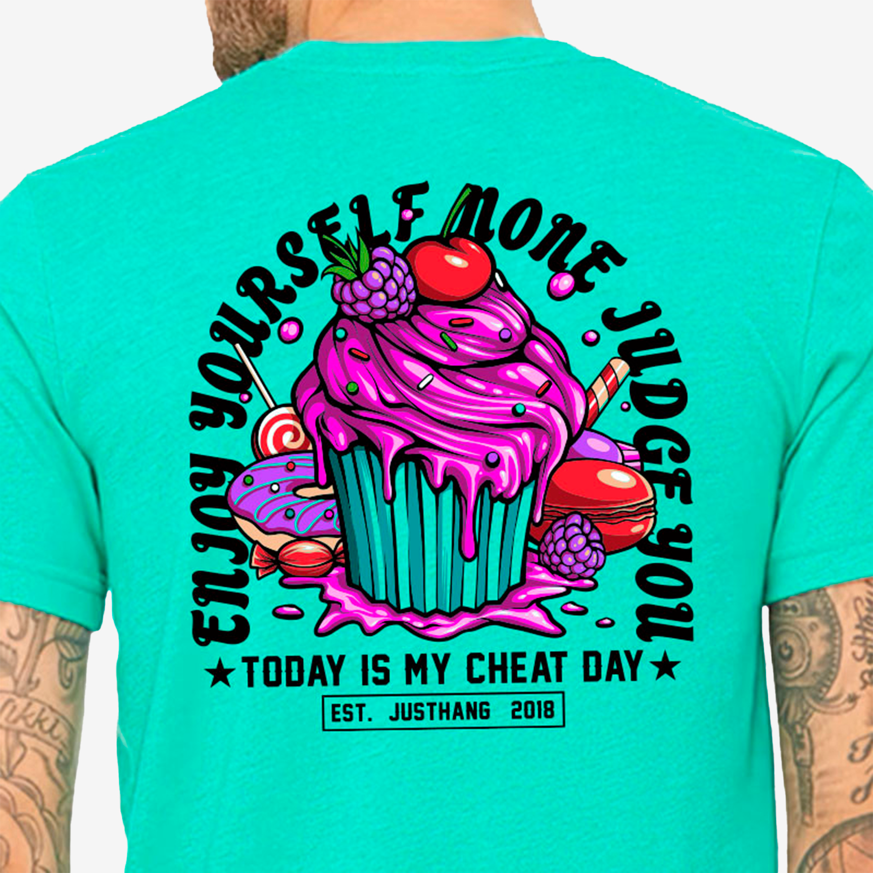 JUSTHANG OVERSIZE MEN'S T-SHIRT JUSSTSH-CUPCACKE