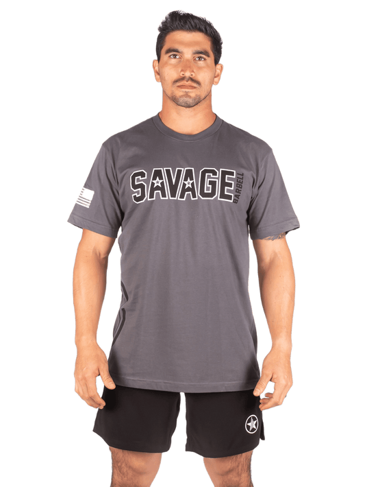 SAVAGE BARBELL T-SHIRT SAV-HIPSTAR-DarkGray