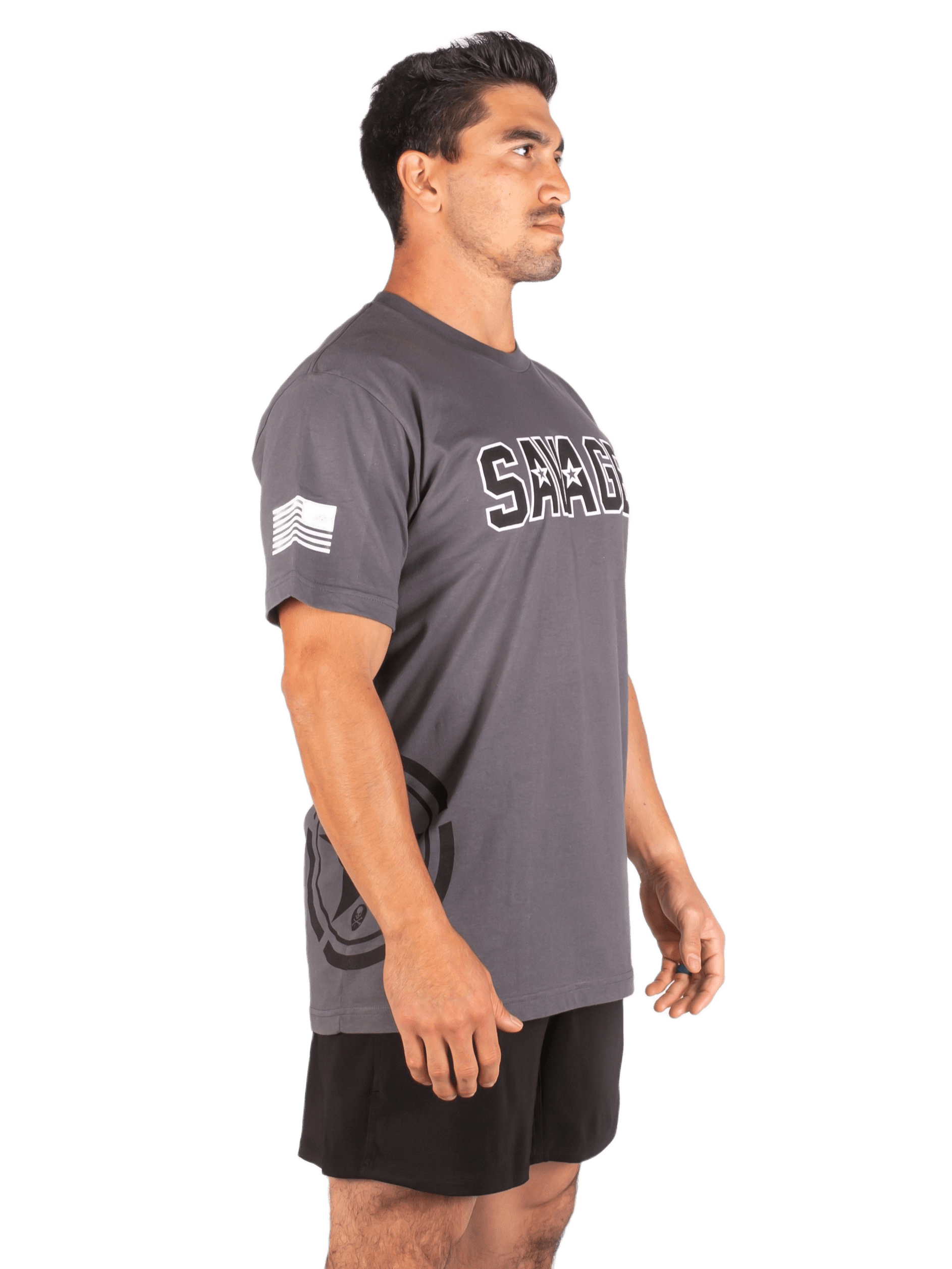 SAVAGE BARBELL T-SHIRT SAV-HIPSTAR-DarkGray