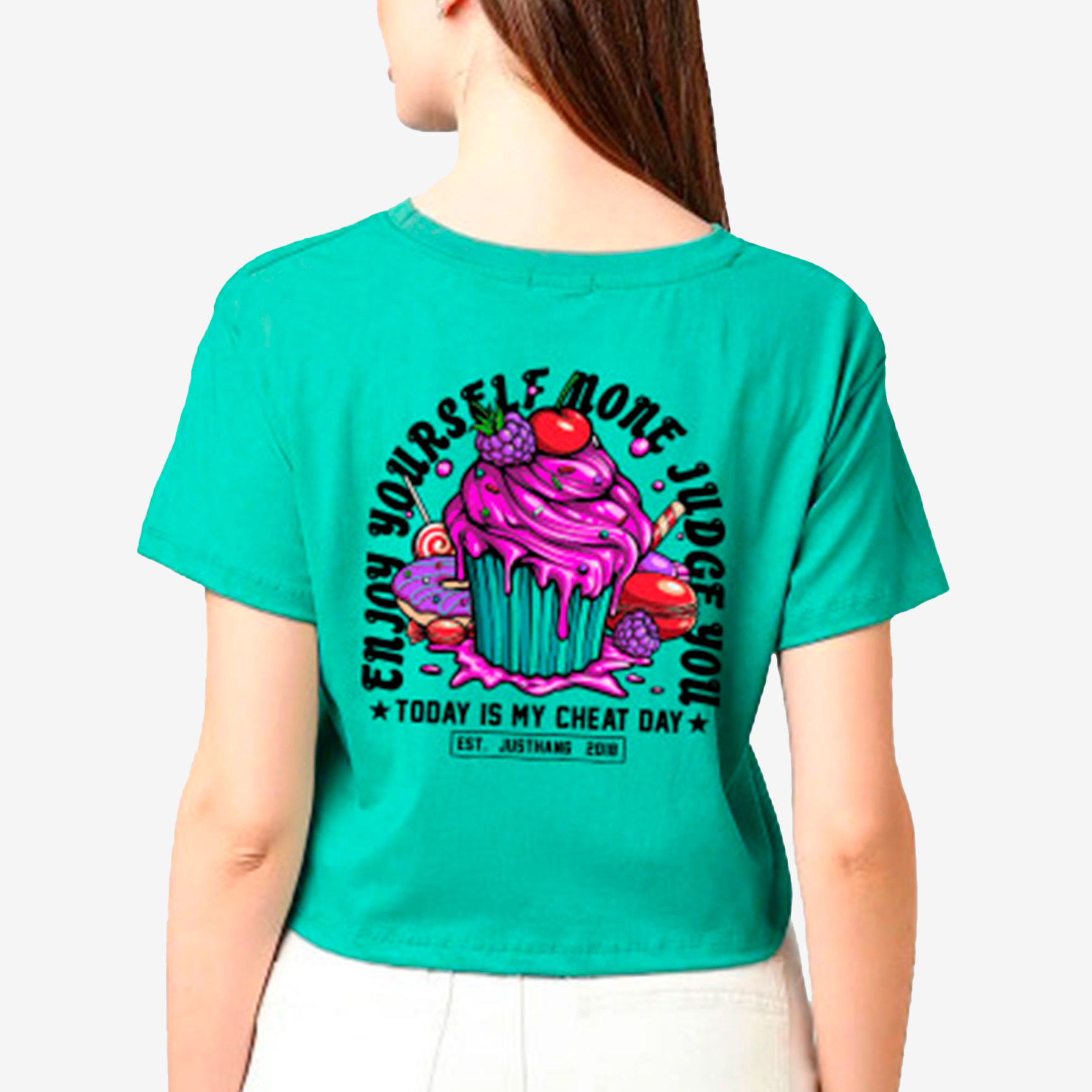 JUSTHANG OVERSIZE CROP TOP JUSCRO-CUPCAKE