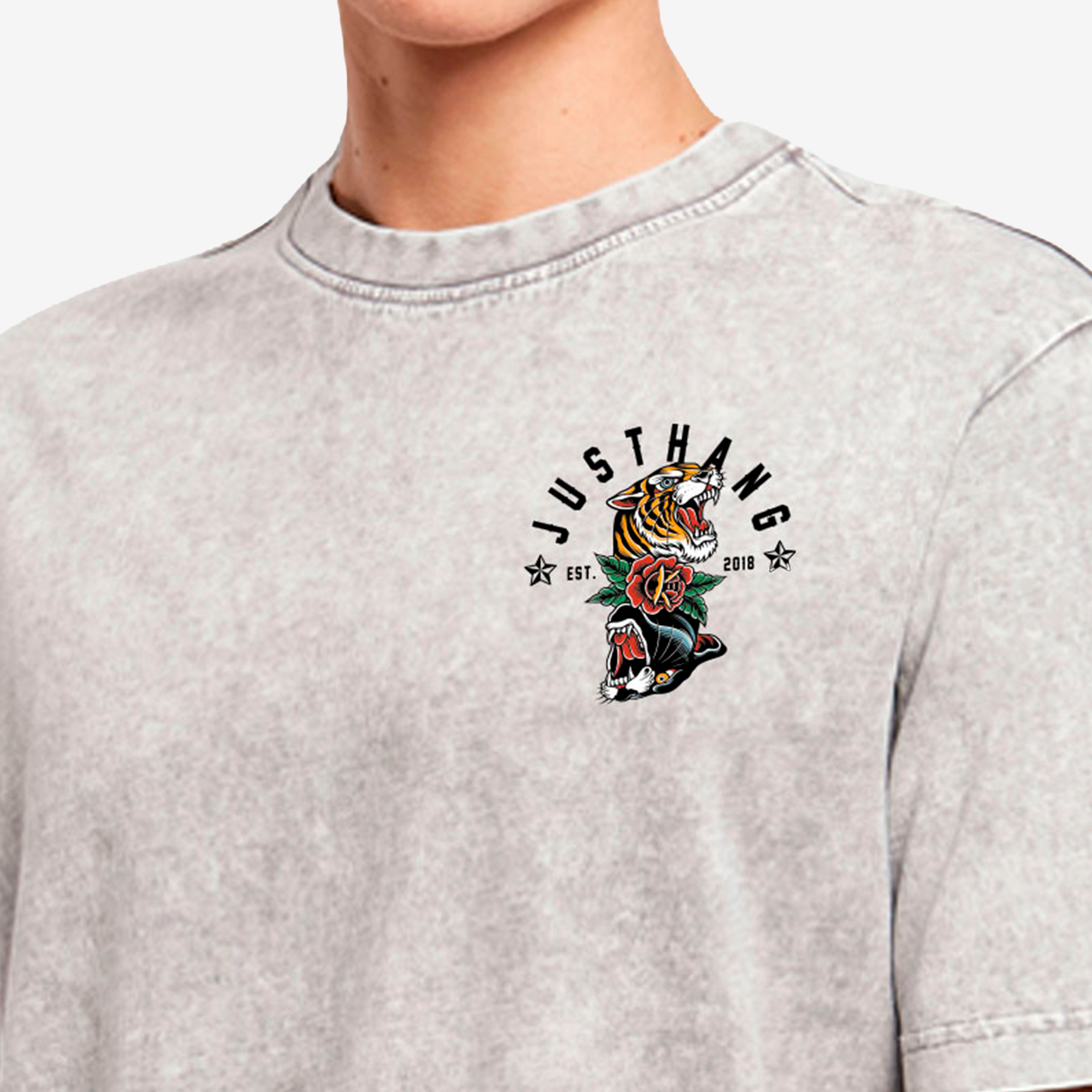 JUSTHANG OVERSIZE MEN'S T-SHIRT JUSSTSH-PANTIGER