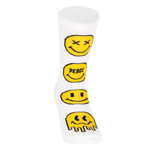 SMILEY PACIFIC & CO SOCKS SMILEY-WHITE