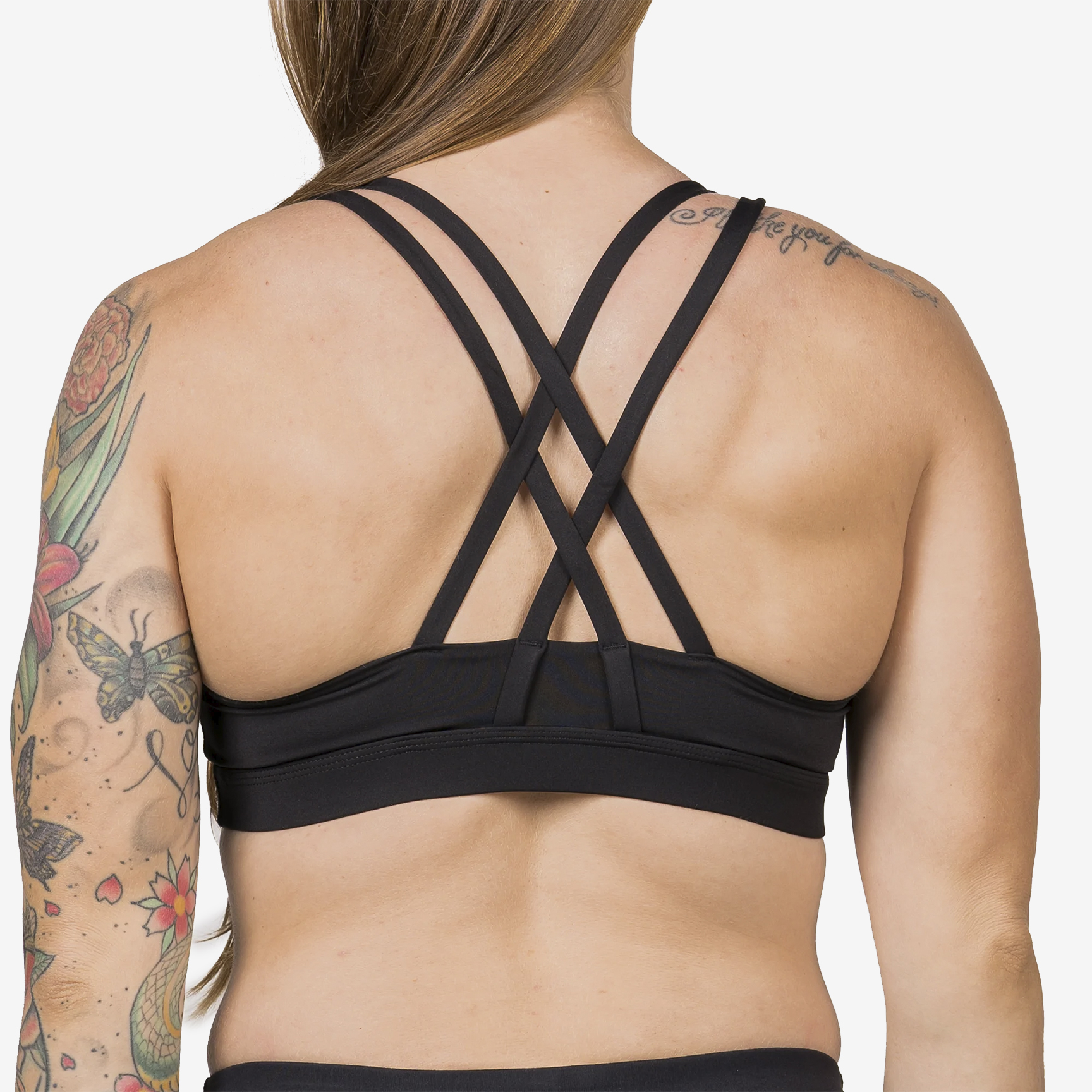 TOP SAVAGE BARBELL 4 STRAP - MEDIUM IMPACT SAV-SPORTBRA-4STRAP-BLACK